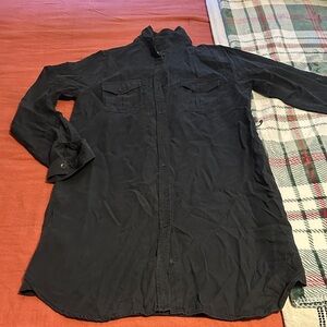 Universal Thread Black Denim Shirt Dress